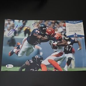 Chicago Bear And NFL Great Lance Briggs Autographed Action Photo With COA